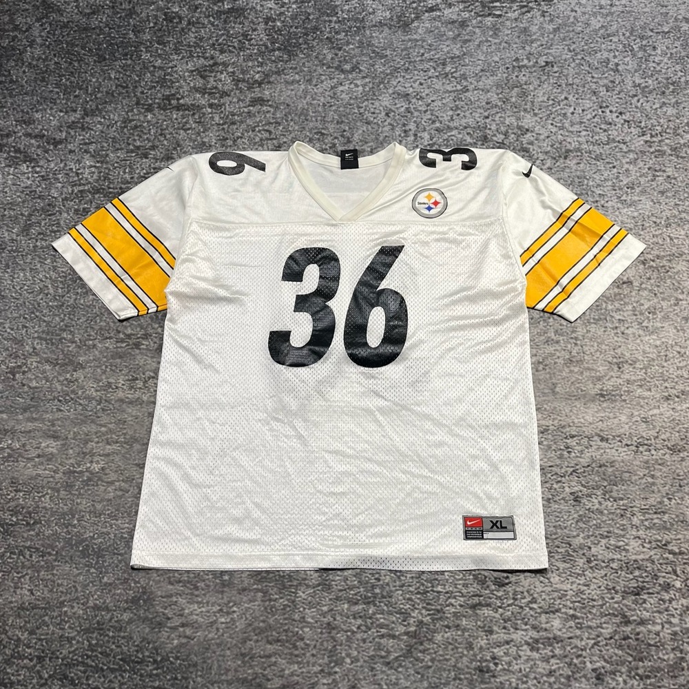 Vintage Nike Pittsburgh Steelers Jerome Bettis Jersey #36 Size XL Away White